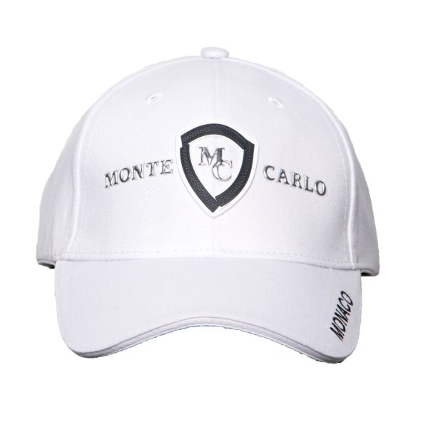 Adult Monaco MC silver letters White cap Front