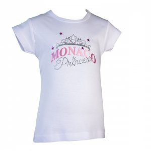 Girl T-Shirt Monaco Diadem White Front