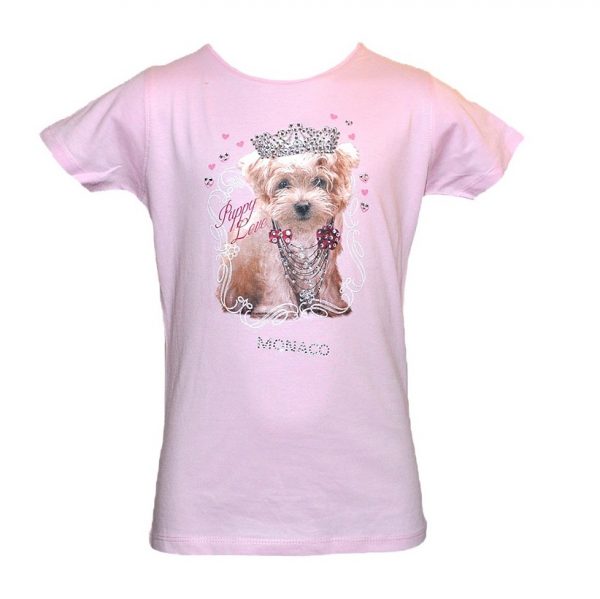 Pink T-Shirt Monaco Puppy Love
