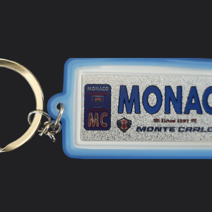 Monaco Number Plate Key Ring