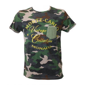 Men T-shirt Monaco Mc Vintage Collection Camouflage Front