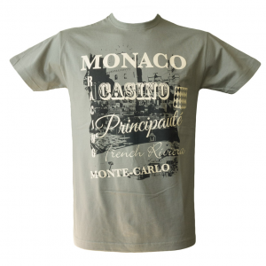 Men T-shirt Monaco Souvenir Army