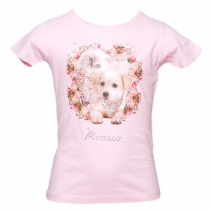 Girl T-Shirt Love Is Forever Monaco Pink