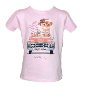 Pink T-Shirt Monaco Crazy Cat
