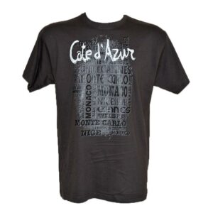 Men T-Shirt French Riviera Names Graphite