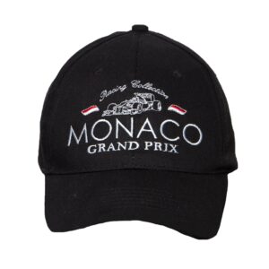Black Monaco GP Embroidered Cap