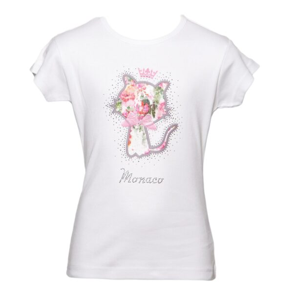 girl-t-shirt-monaco-flowered-cat-white-front
