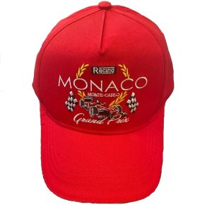 Red adult cap Monaco grand-prix racing