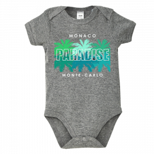 BABY BODYSUIT MONACO GREEN PARADISE GREY