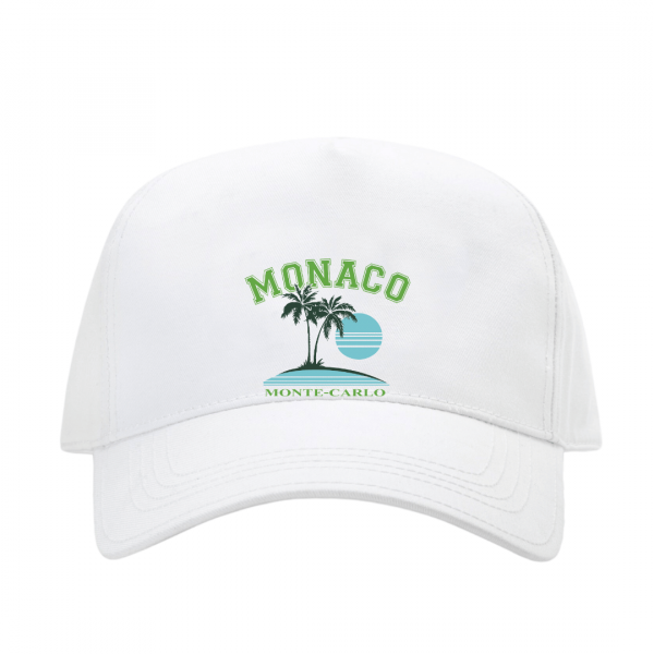 KID MONACO GRASS PALM TREES CAP WHITE