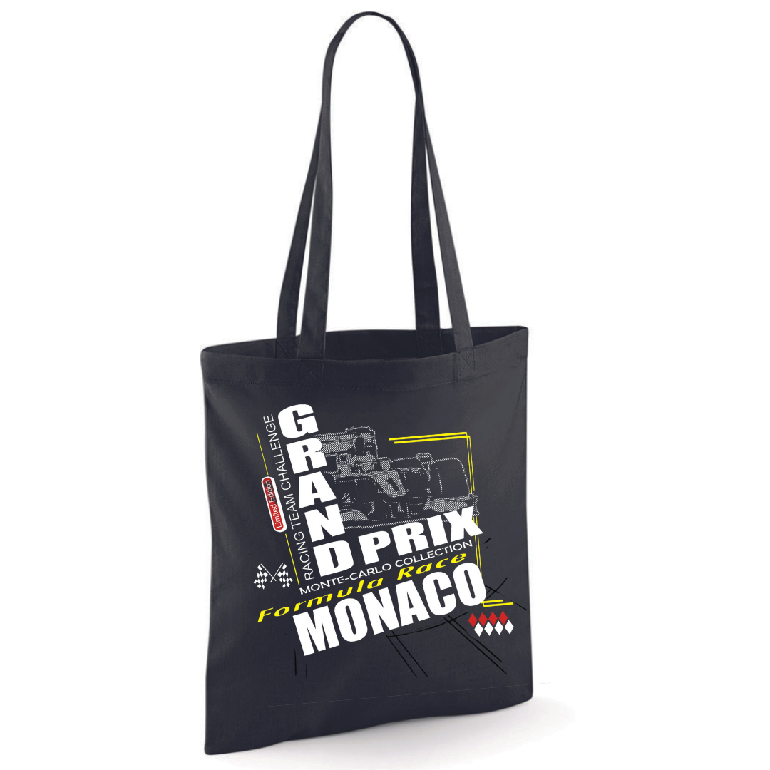 Monaco Grand-prix Formula Race Tote Bag Black