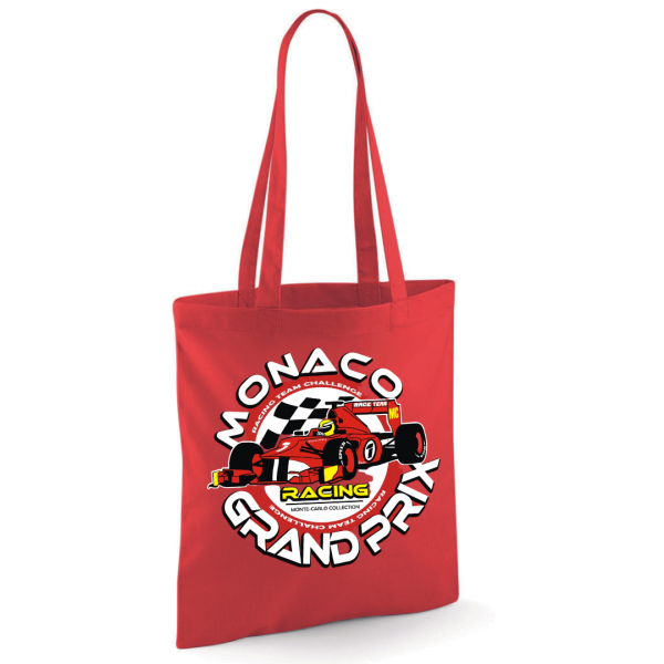 Monaco Grand-prix Round Tote Bag Red