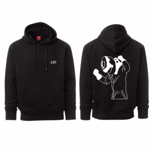 Adult Hooded Sweatshirt LEC Winner Double Face Black