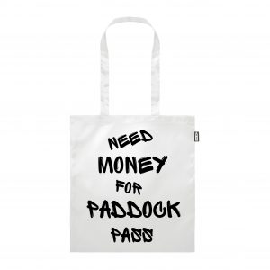 NEED MONEY FOR PADDOCK PASS sac blanc