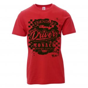 Men Tshirt Monaco Legendary Driver Red