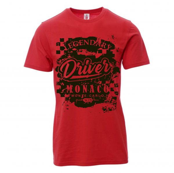 Men Tshirt Monaco Legendary Driver Red