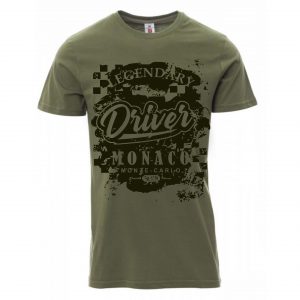 Men tshirt Monaco Legendary Driver Army