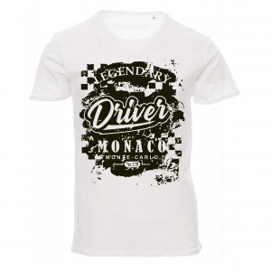 Men tshirt monaco legendary driver white